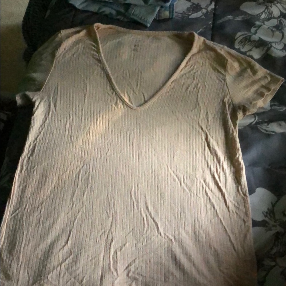 Pac Sun Deep V Neck Plush T-shirt